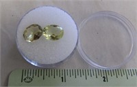 Set of Lemon Topaz Oval Cut Stones