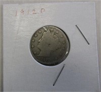 Rare 1912-D Liberty V Nickel