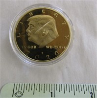 24kt Gold Plated 2020 Trump Coin