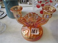 Carnival Glass Candle Holder