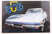 R. DORMAN BLOOMINGTON GOLD CORVETTES POSTER - SIGN