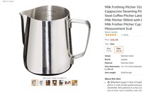 Milk Frothing Pitcher 32oz Espresso Cappuccino