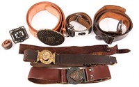 BOY SCOUTS OF AMERICA LEATHER BELT AND BUCKLE LOT