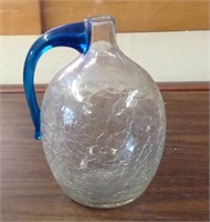 8 inch crackle glass jug