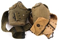 US MILITARY ISSUED CANTEEN AND BELT LOT OF 2