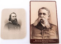 PAIR OF LATE 1800s LITHOGRAPH CABINET CARDS OF GEN