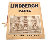 1927 CHARLES LINDBERGH IN PARIS PHOTO SOUVENIR BOO