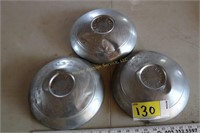 3 Chevy Corvair hub caps