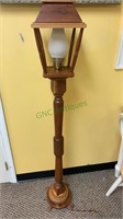 Vintage Cedarwood light post lamp - 56 inches tall