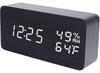 TESTED - Wooden Alarm Clock Modern Wood Snooze