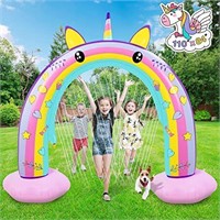 Wilbest 110'' Inflatable Rainbow Unicorn