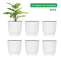 5x4.5 inch white plastic planter pots with cord,