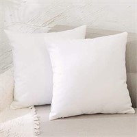 2 Packs White Pillow Case Soft Linen Square
