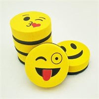 5pcs Yellow Smile Face Whiteboard Eraser