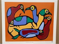 FISH AND LOONS BY NORVAL MORRISSEAU
