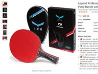Legend Professional Table Tennis Paddle