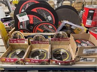 LOT:  Cutoff wheels & 7 1/4" blades assorted