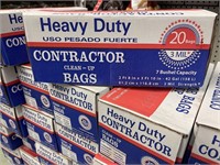 Contractor Bags- Heavy Duty 3mil 20bags/case