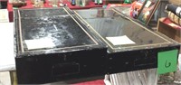 2- metal Black safe deposit boxes