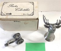 Case Pewter tractor in box+ pewter buck Shot glass