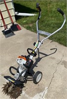Stihl MM55 Tiller with Wheel Kit.  Run and works