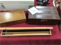 3 wooden keepsake boxes