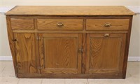 Antique Oak Built-In Cabinet