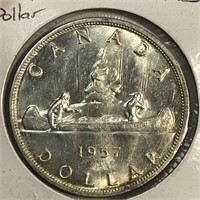 1957 Silver Dollar - 1 Water Line