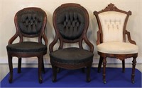 (3) Victorian Side Chairs