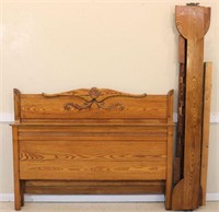 Antique Full Size Oak Bed Frame