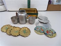 Lot of Vintage Children's Tea Set Toys Aluminum