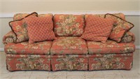 Floral Upholstered Sofa w/ Pillows