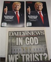 2 Trump Time Magazines & News Paper