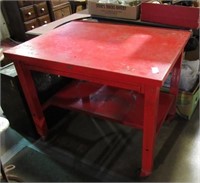 RED ROLLING CART  25X34X28