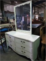 FRENCH PROV.  3X3 DRESSER AND MIRROR