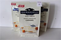 LOT OF 3X8.9OZ GHIRARDELLI WHITE CHOCOLATE CARMEL