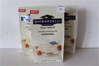 LOT OF 3X8.9OZ GHIRARDELLI WHITE CHOCOLATE CARMEL