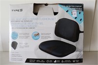 TYPES GEL SEAT AND LUMBAR CUSHION SET