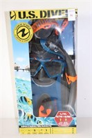 U.S. DIVERS SILICONE SNORKEL SET SIZE L/XL