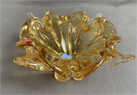 Chalet Amber Glass Bowl
