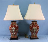 (2) Decorated Ceramic Table Lamps