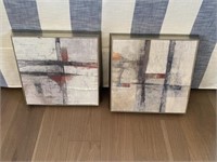 2PCS ABSTRACT ART