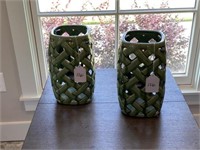2PCS OUTDOOR CANDLE HOLDERS