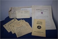 War Ration Books, Air Warden Handbook &