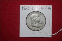 1963-D Franklin Silver Half Dollar