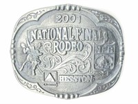 2001 Hesston National Finals Rodeo Belt Buckle