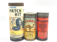 Firestone, Camel, and Victor Tube Patch Kits
