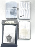 (4) Zippo Lighters