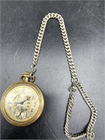 Pocket Watch with Chain, Military time written
