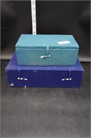 Two Covered Storage Boxes